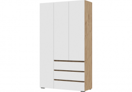 Шкаф Элла ШК 06 белый / дуб крафт золото (120x46x208)