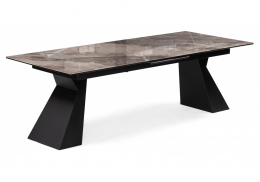 Стол стеклянный Денхольм 240(290)х100х75 каталония / черный (100x75)