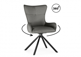 Стул на металлокаркасе Chicago light gray / black (55x55x87)