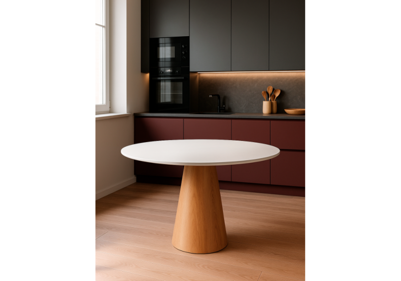 Стол деревянный Huge 120х75 white / brown (120x75)