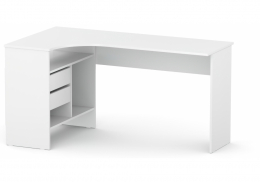 Компьютерный стол СПм-25 левый белый (74)
